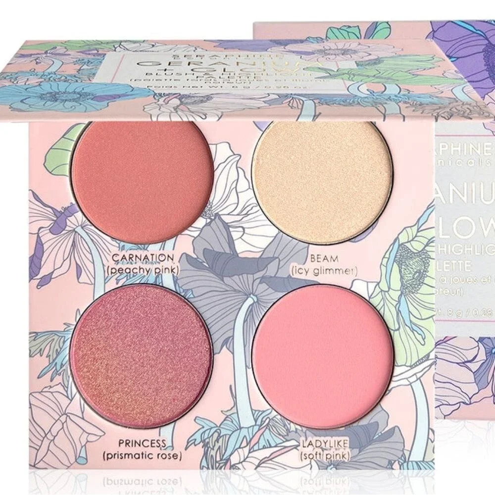 Seraphine Botanicals Geranium + Glow - Blush & Highlight Palette